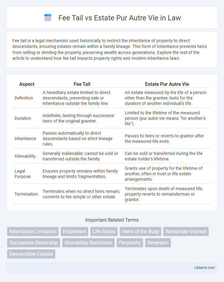 Estate Pur Autre Vie vs Fee Tail in Law - What is The Difference?