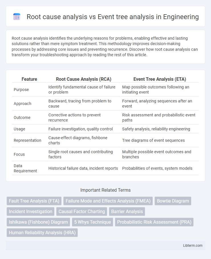 Event tree analysis vs Root cause analysis in Engineering - What is The Difference?