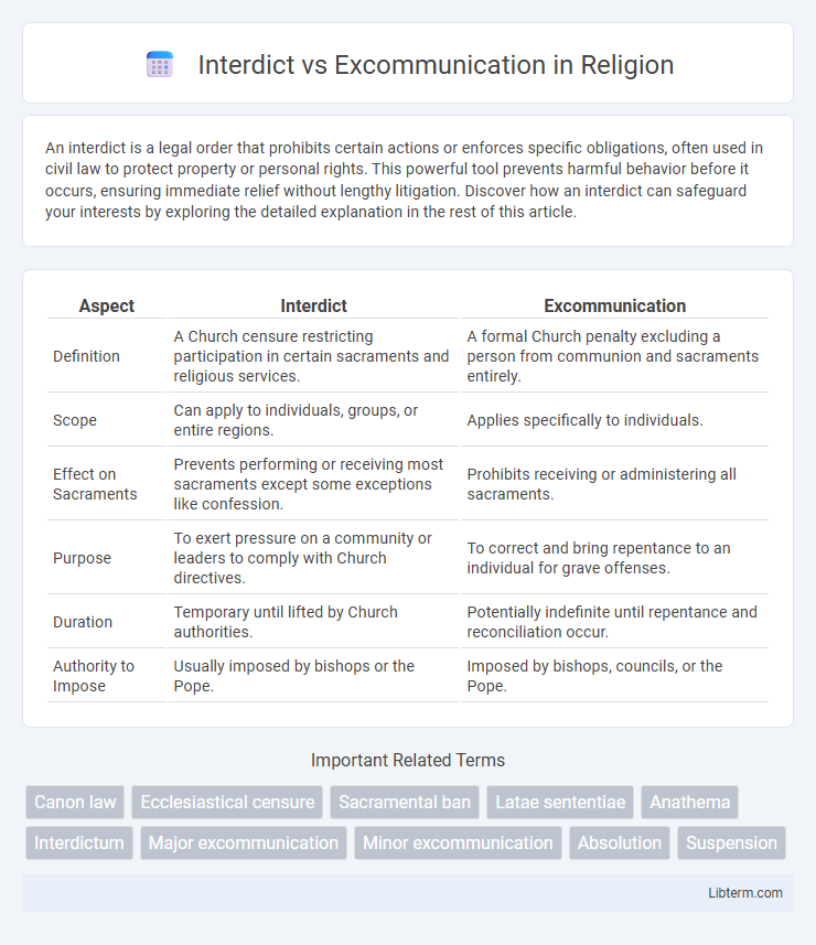 Excommunication vs Interdict in Religion - What is The Difference?