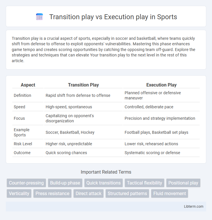 Execution play vs Transition play in Sports - What is The Difference?