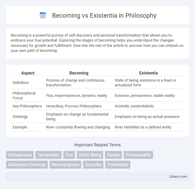 Existentia vs Becoming in Philosophy - What is The Difference?