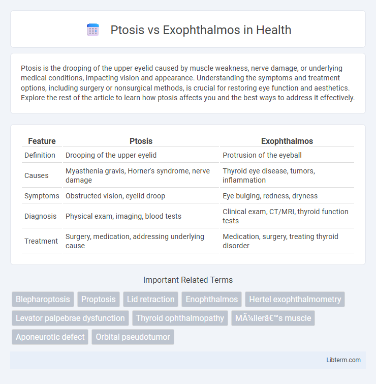 Exophthalmos vs Ptosis in Health - What is The Difference?
