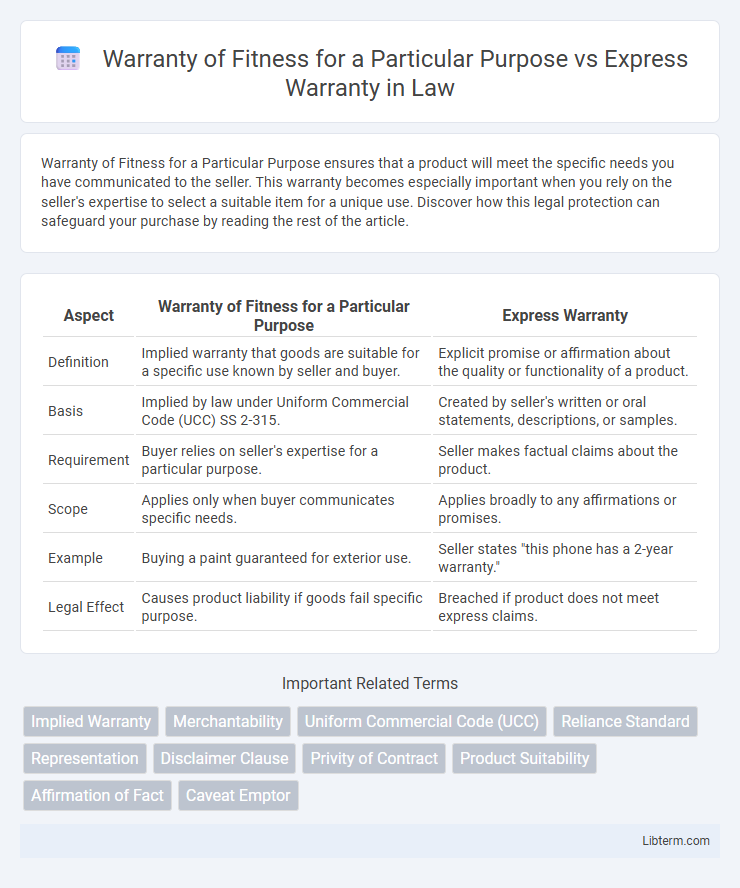 Express Warranty vs Warranty of Fitness for a Particular Purpose in Law - What is The Difference?
