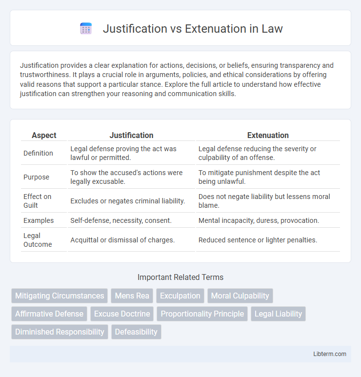 Extenuation vs Justification in Law - What is The Difference?
