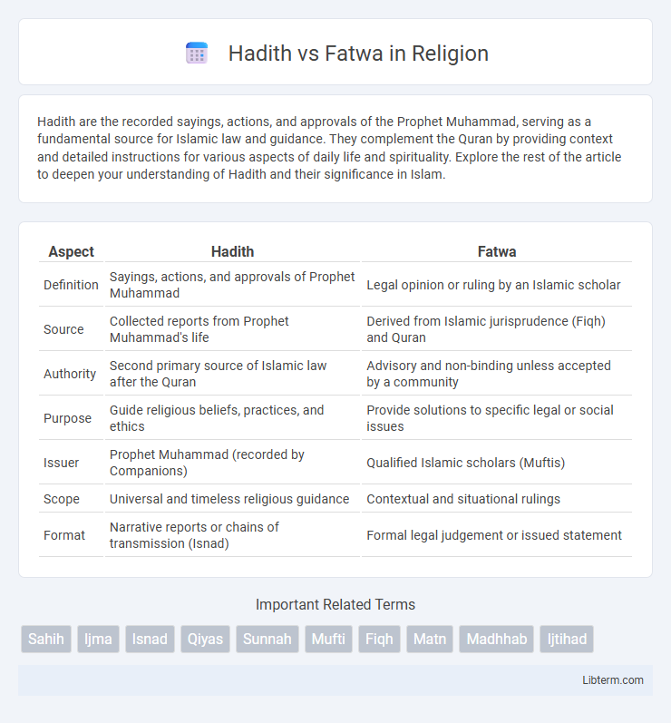 Fatwa vs Hadith in Religion - What is The Difference?