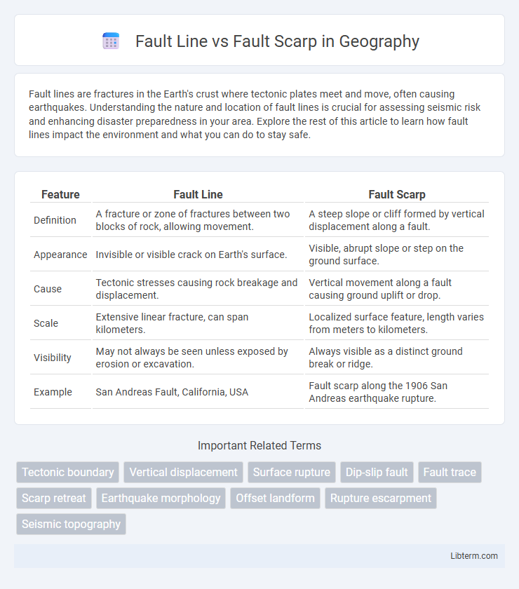 Fault Scarp vs Fault Line in Geography - What is The Difference?