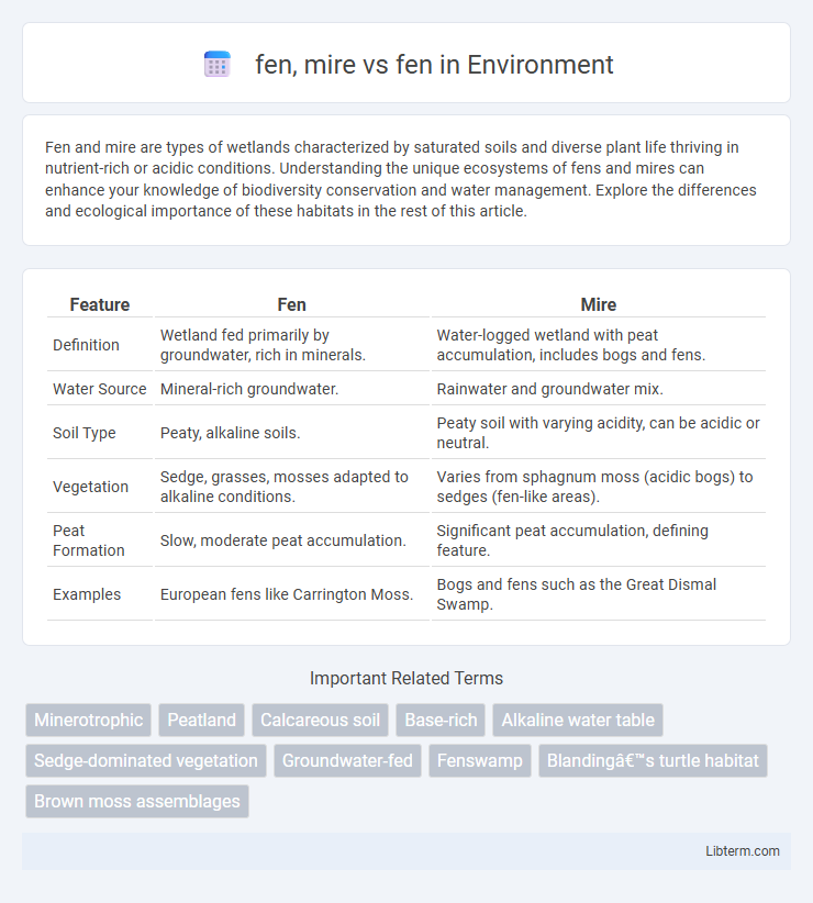 fen vs fen, mire in Environment - What is The Difference?