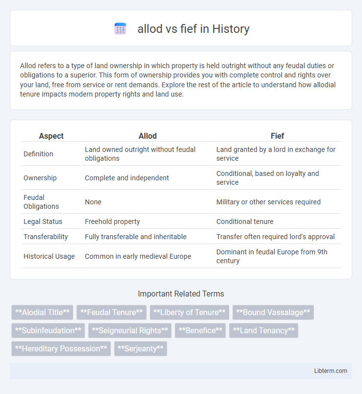 fief vs allod in History - What is The Difference?