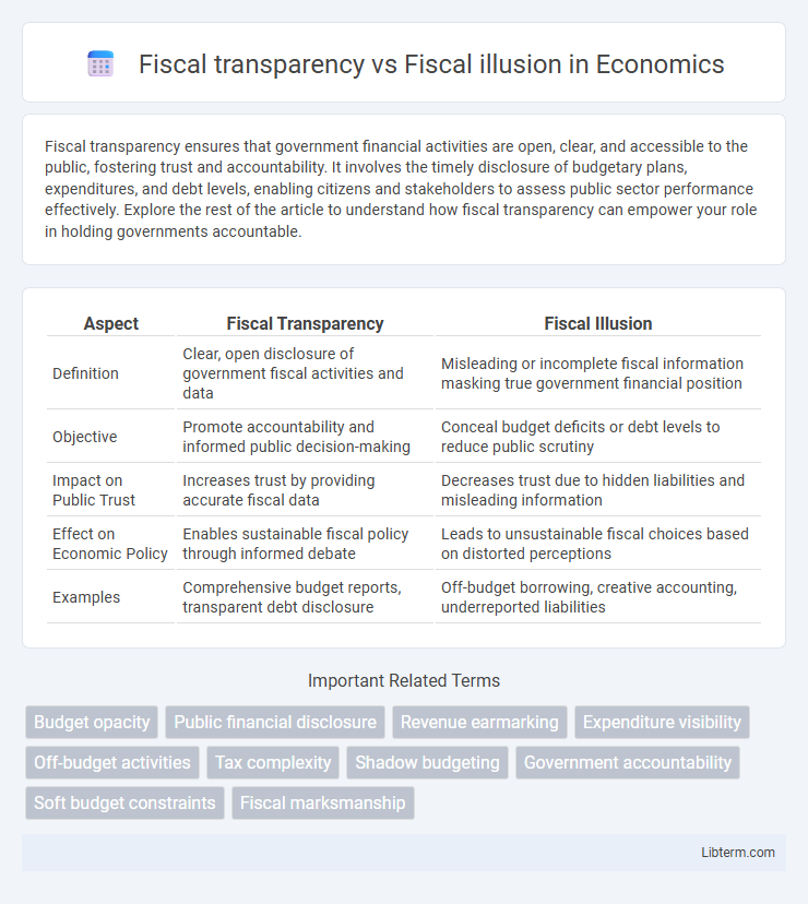 Fiscal illusion vs Fiscal transparency in Economics - What is The Difference?