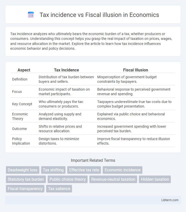 Fiscal illusion vs Tax incidence in Economics - What is The Difference?