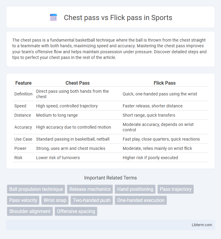 Flick pass vs Chest pass in Sports - What is The Difference?