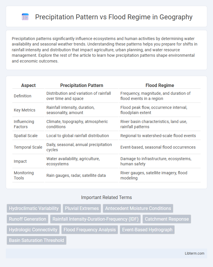 Flood Regime vs Precipitation Pattern in Geography - What is The Difference?