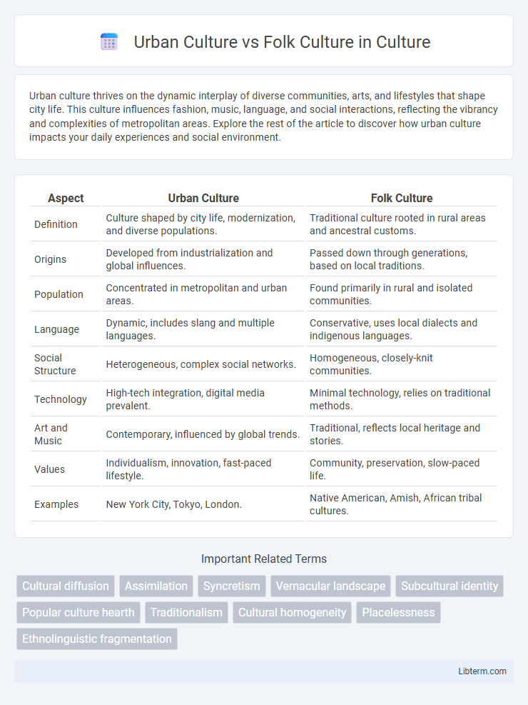 Folk Culture vs Urban Culture in Culture - What is The Difference?