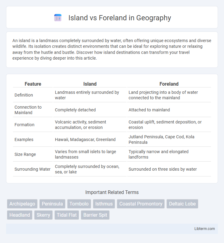 Foreland vs Island in Geography - What is The Difference?