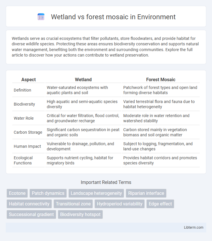 forest mosaic vs Wetland in Environment - What is The Difference?