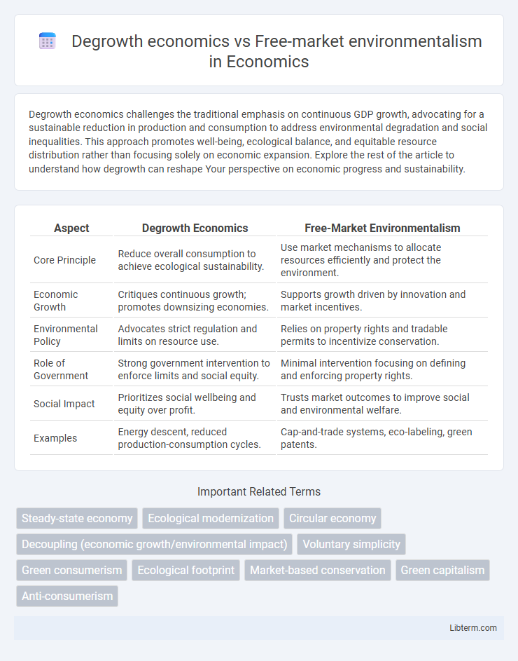 Free-market environmentalism vs Degrowth economics in Economics - What is The Difference?