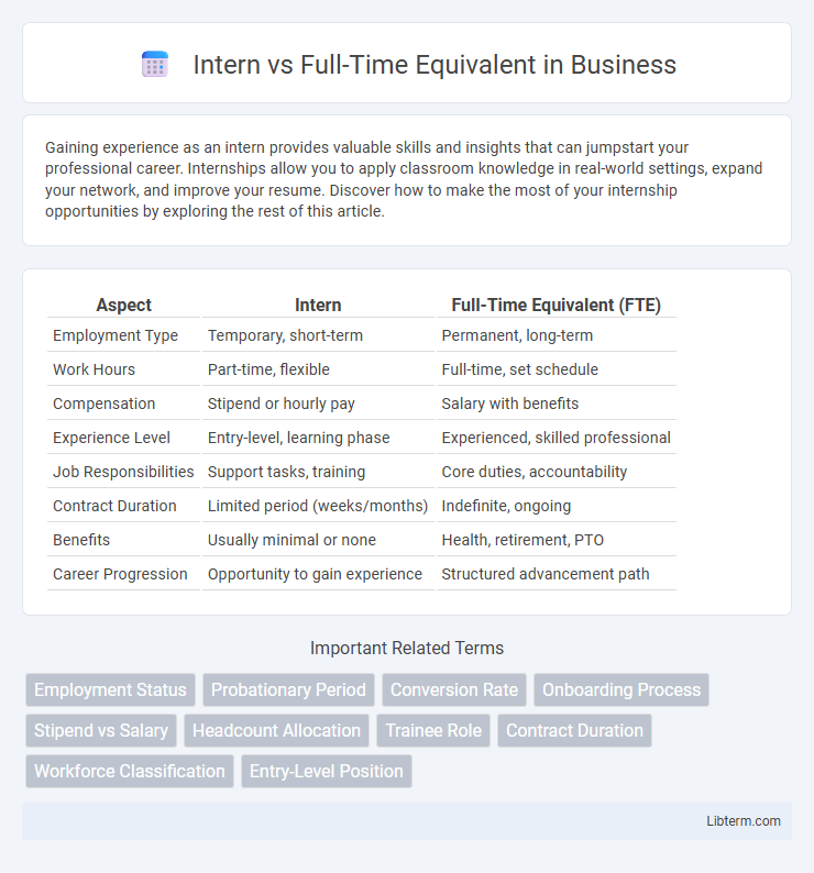 Full-Time Equivalent vs Intern in Business - What is The Difference?