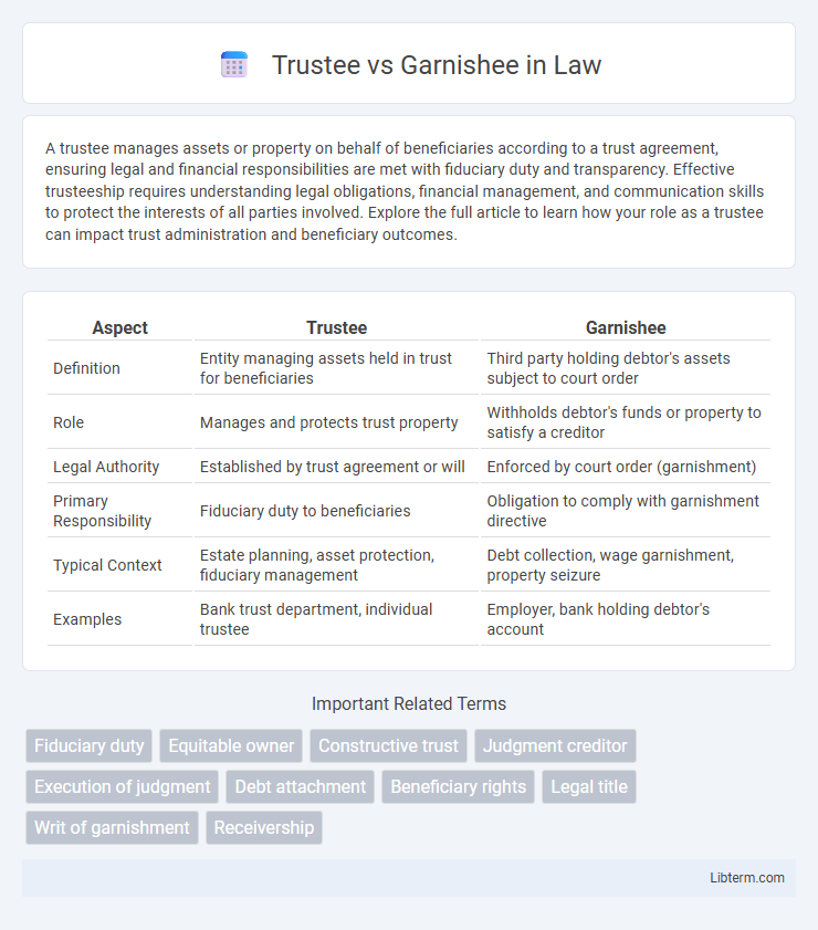 Garnishee vs Trustee in Law - What is The Difference?