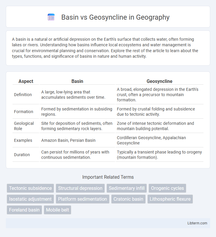 Geosyncline vs Basin in Geography - What is The Difference?
