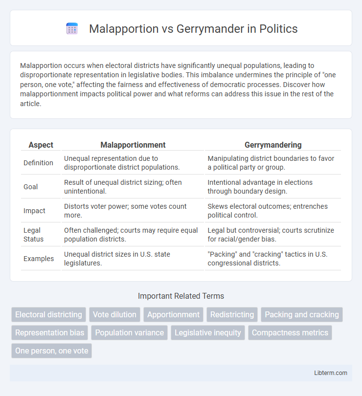 Gerrymander vs Malapportion in Politics - What is The Difference?