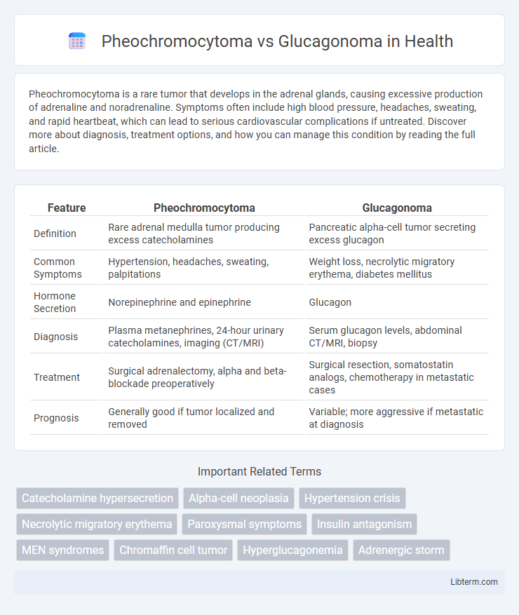 Glucagonoma vs Pheochromocytoma in Health - What is The Difference?