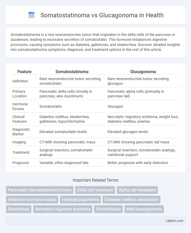 Glucagonoma vs Somatostatinoma in Health - What is The Difference?