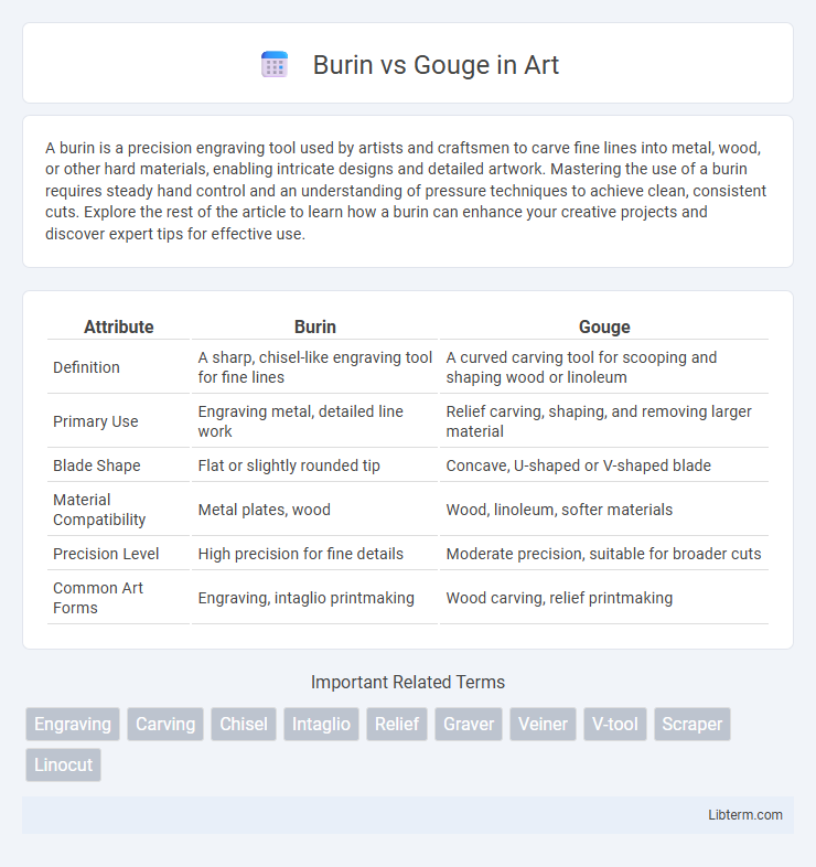 Gouge vs Burin in Art - What is The Difference?