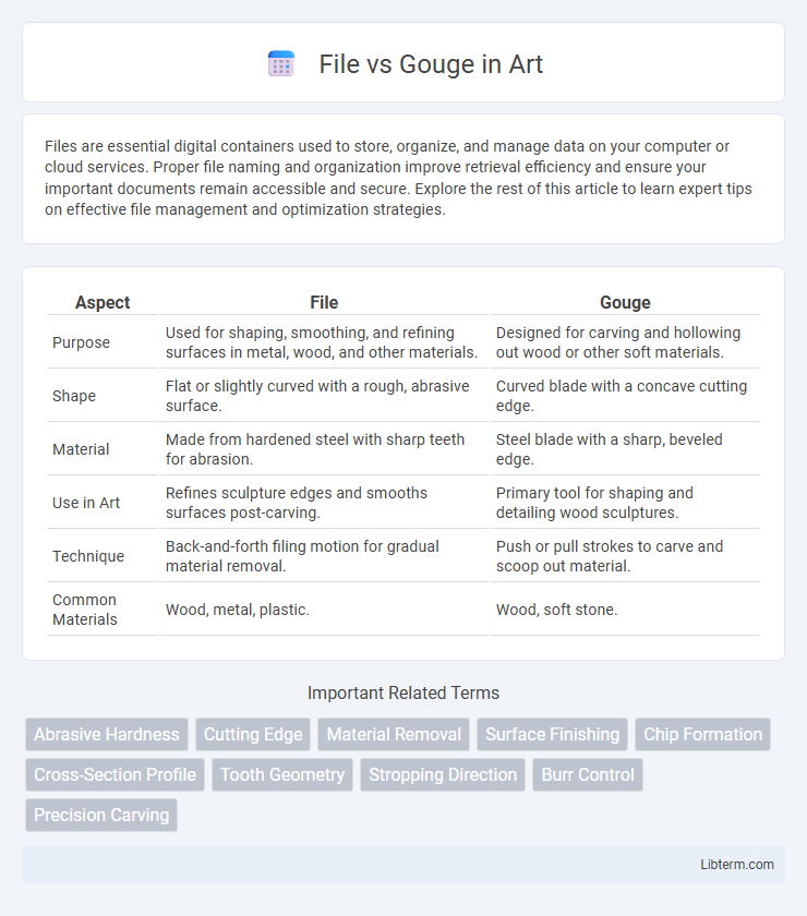 Gouge vs File in Art - What is The Difference?