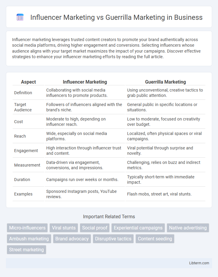 Guerrilla Marketing vs Influencer Marketing in Business - What is The Difference?