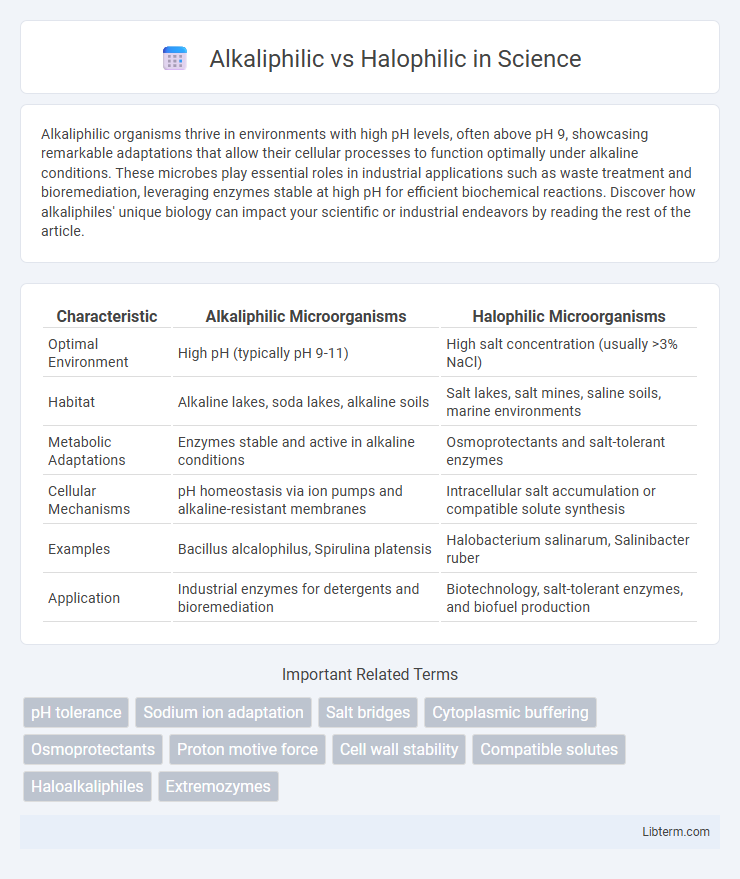 Halophilic vs Alkaliphilic in Science - What is The Difference?