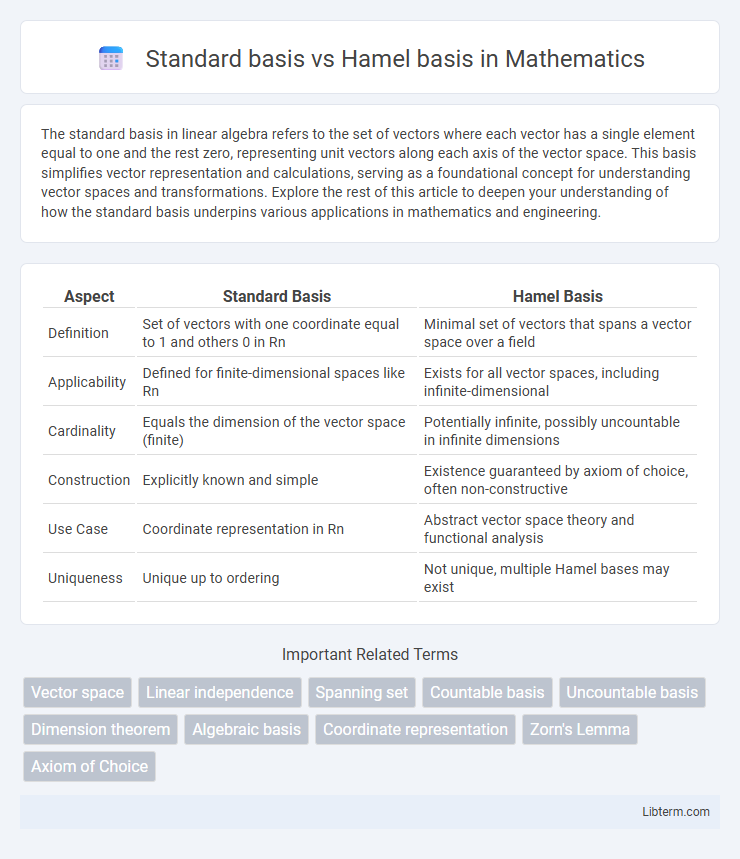 Hamel basis vs Standard basis in Mathematics - What is The Difference?