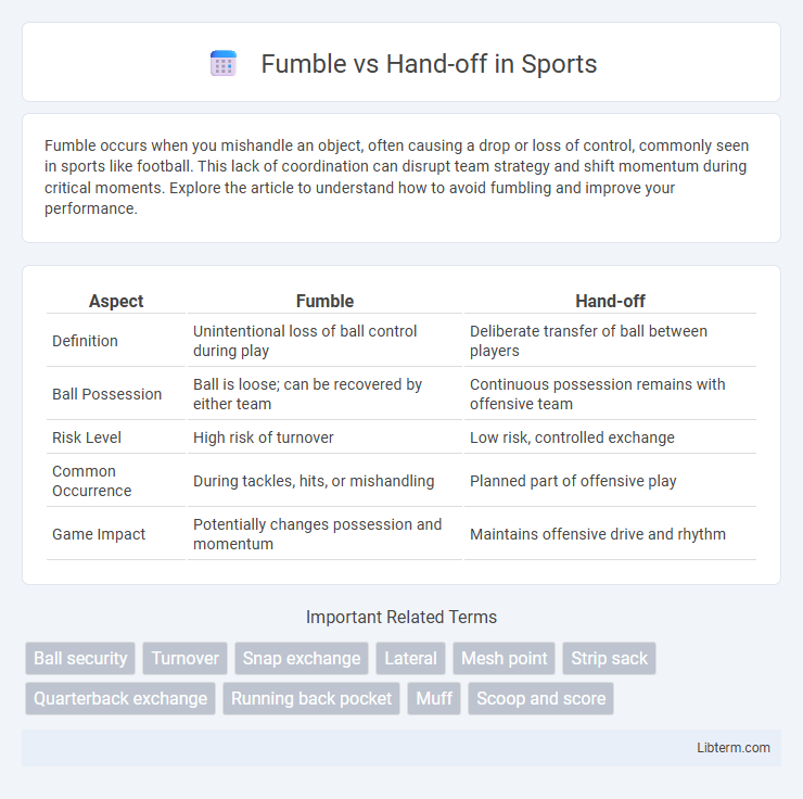 Hand-off vs Fumble in Sports - What is The Difference?