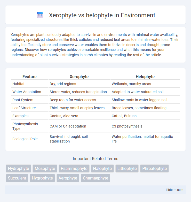 helophyte vs Xerophyte in Environment - What is The Difference?
