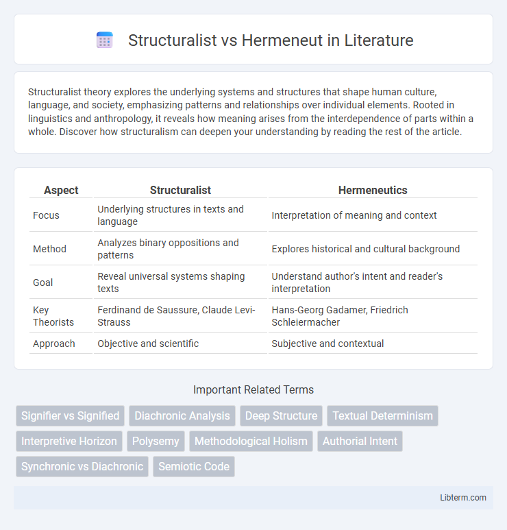 Hermeneut vs Structuralist in Literature - What is The Difference?