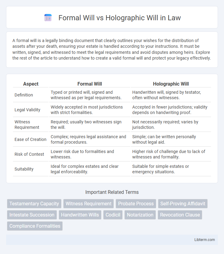 Holographic Will vs Formal Will in Law - What is The Difference?