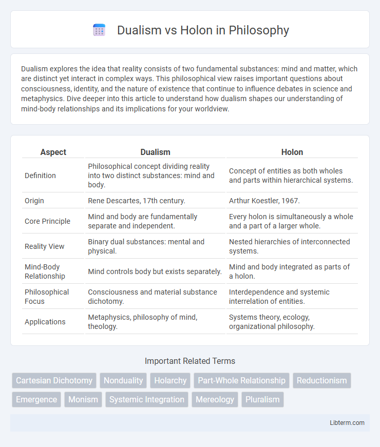Holon vs Dualism in Philosophy - What is The Difference?