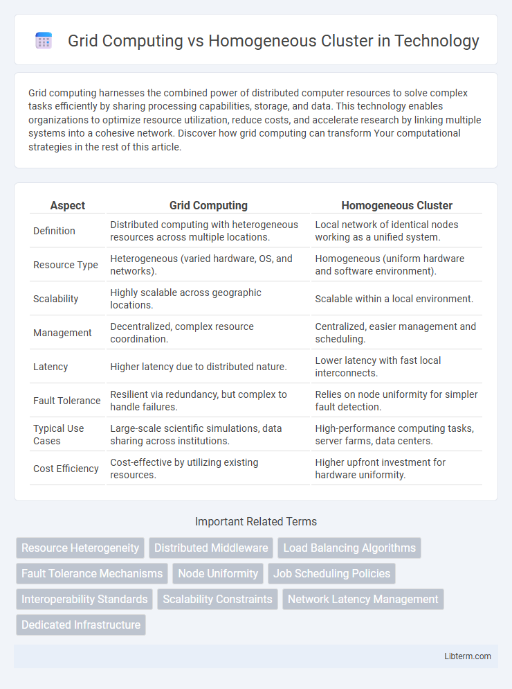 Homogeneous Cluster vs Grid Computing in Technology - What is The Difference?