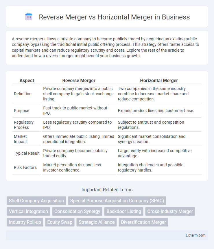 Horizontal Merger vs Reverse Merger in Business - What is The Difference?