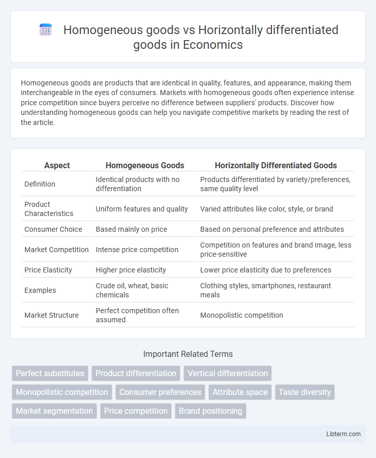 Horizontally differentiated goods vs Homogeneous goods in Economics - What is The Difference?