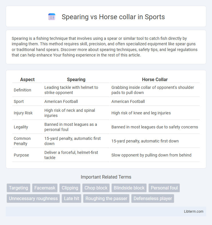 Horse collar vs Spearing in Sports - What is The Difference?