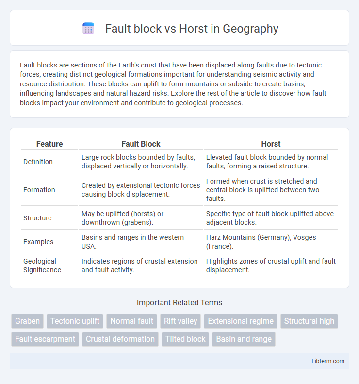 Horst vs Fault block in Geography - What is The Difference?