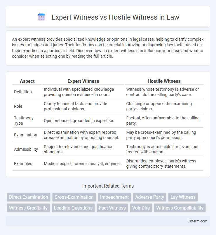 Hostile Witness vs Expert Witness in Law - What is The Difference?