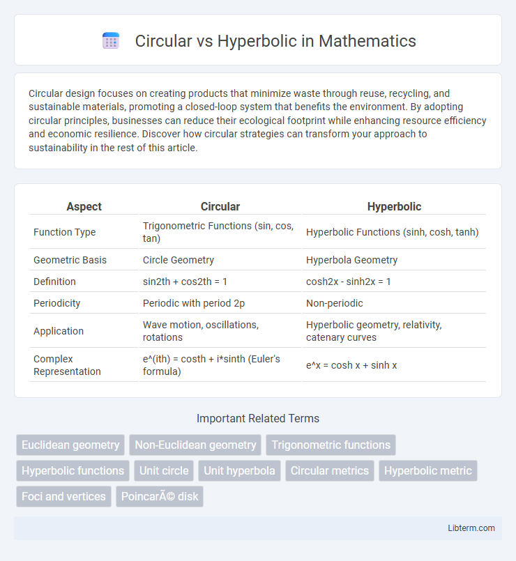 Hyperbolic vs Circular in Mathematics - What is The Difference?