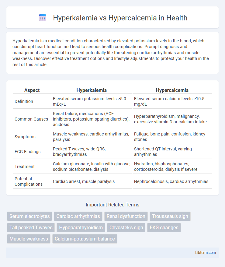 Hypercalcemia vs Hyperkalemia in Health - What is The Difference?