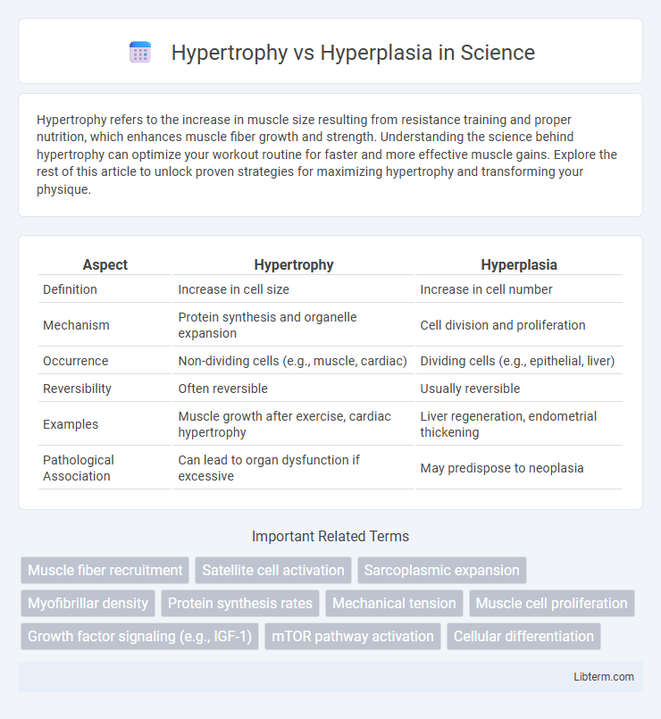 Hyperplasia vs Hypertrophy in Science - What is The Difference?