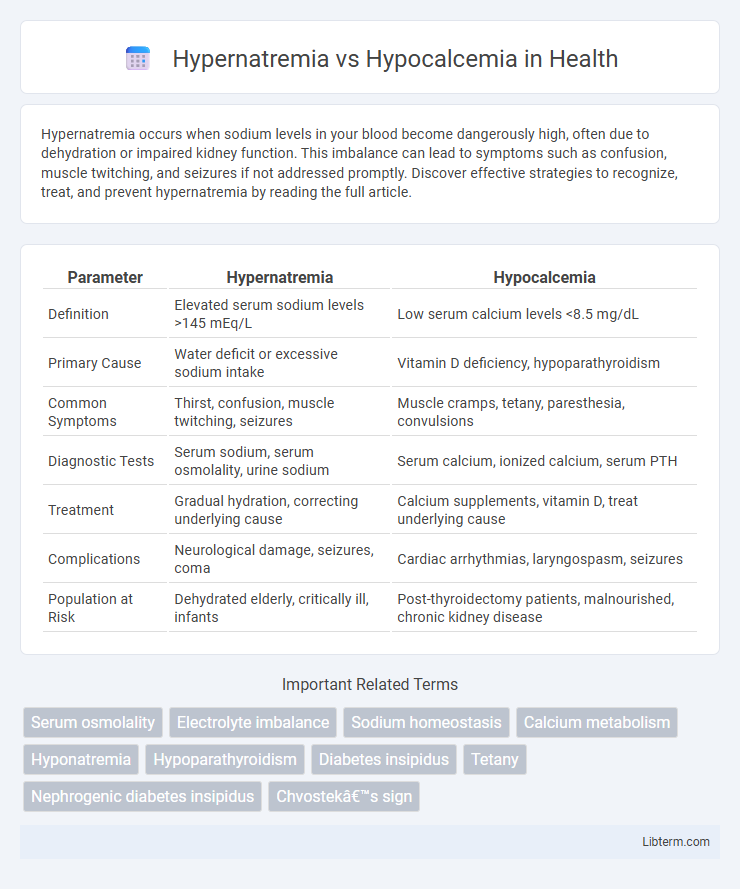 Hypocalcemia vs Hypernatremia in Health - What is The Difference?