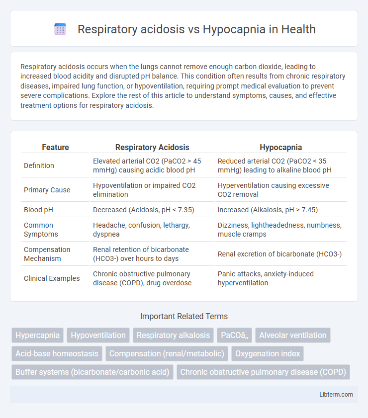 Hypocapnia vs Respiratory acidosis in Health - What is The Difference?