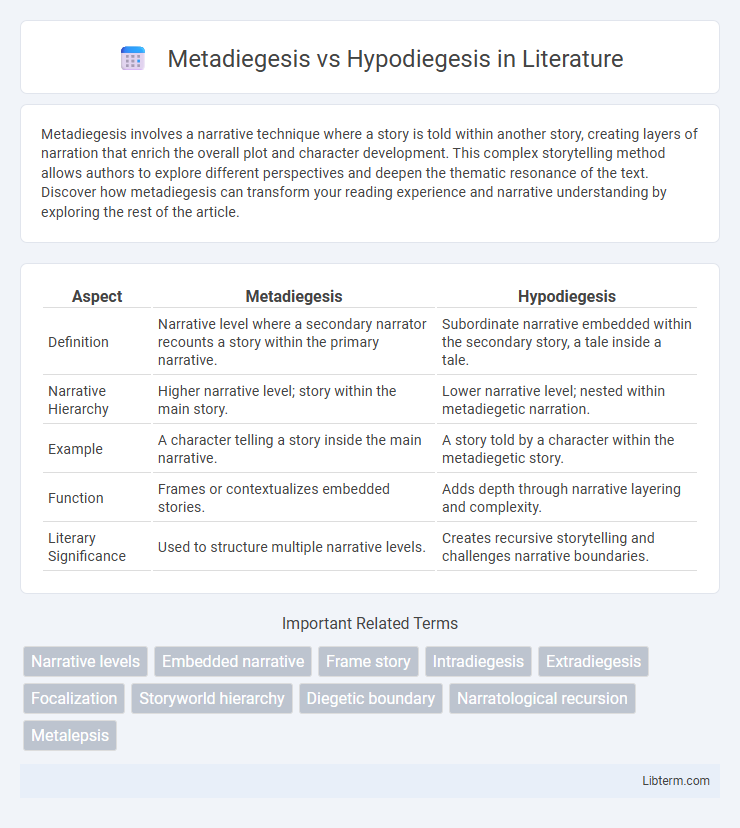 Hypodiegesis vs Metadiegesis in Literature - What is The Difference?