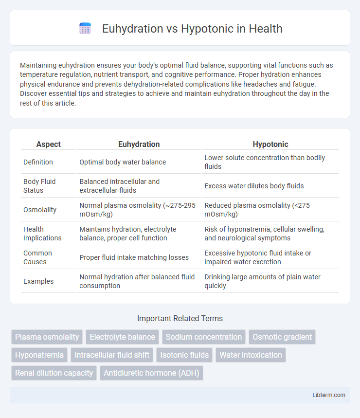 Hypotonic vs Euhydration in Health - What is The Difference?