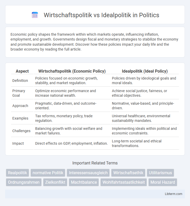 Idealpolitik vs Wirtschaftspolitik in Politics - What is The Difference?